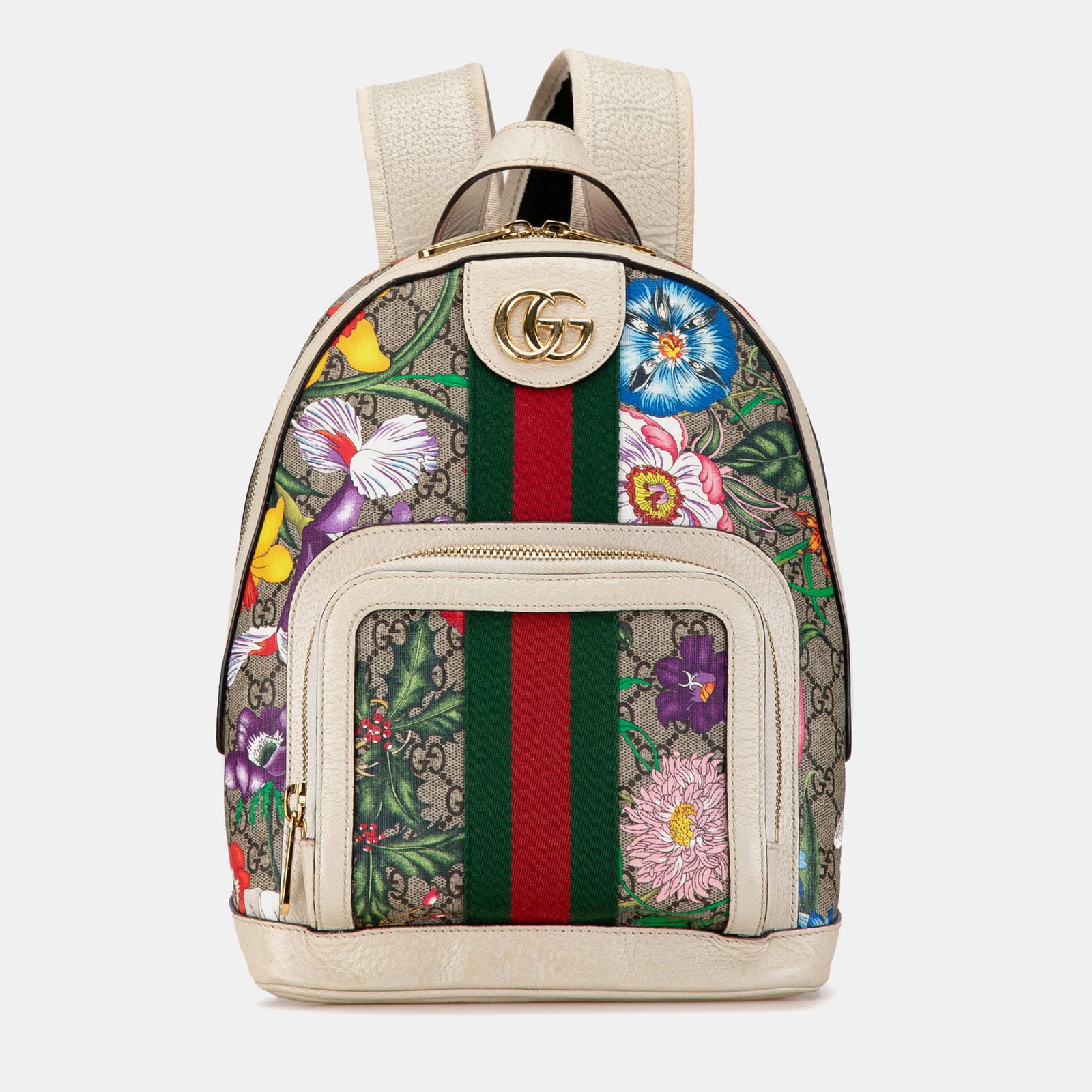 Gucci Multicolour GG Supreme Flora Ophidia Small Backpack