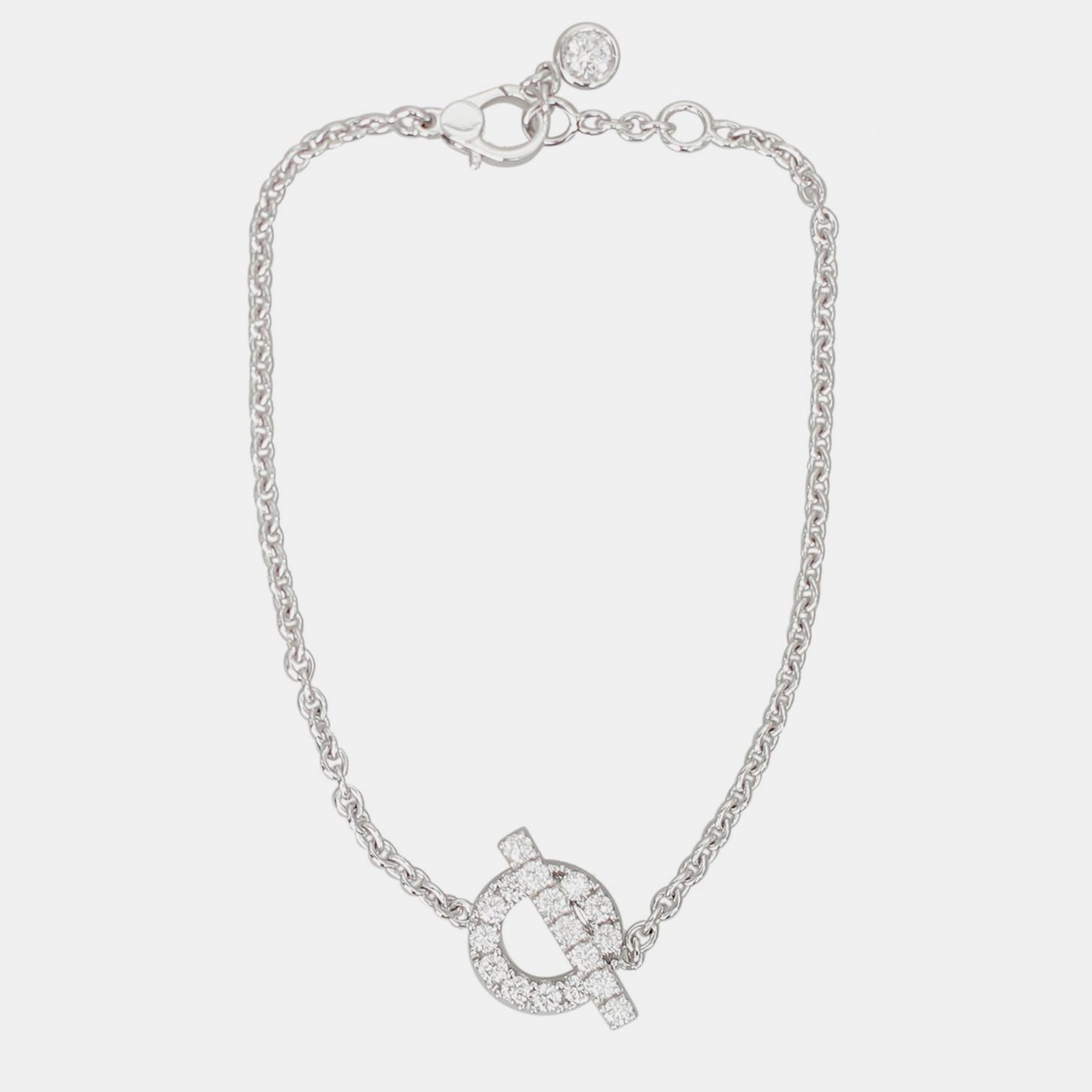 Hermes 18 Carat White Gold and Diamonds Finesse Bracelet