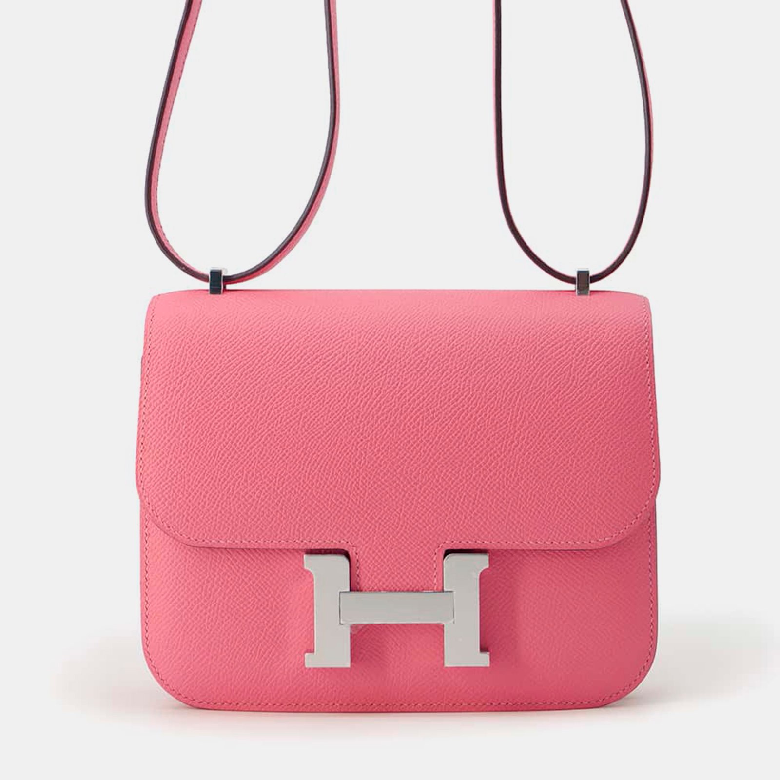 Hermes Miroir Rose Azalee Epsom Constance3 Bag Size Mini