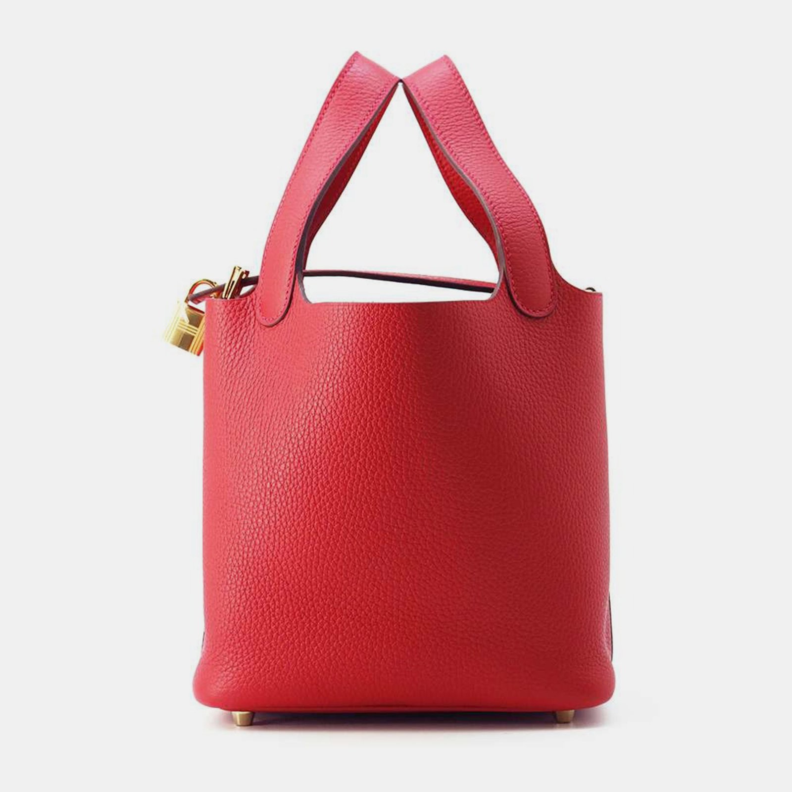 Hermes Rouge Casaque Taurillon Clemence Picotin Lock PM