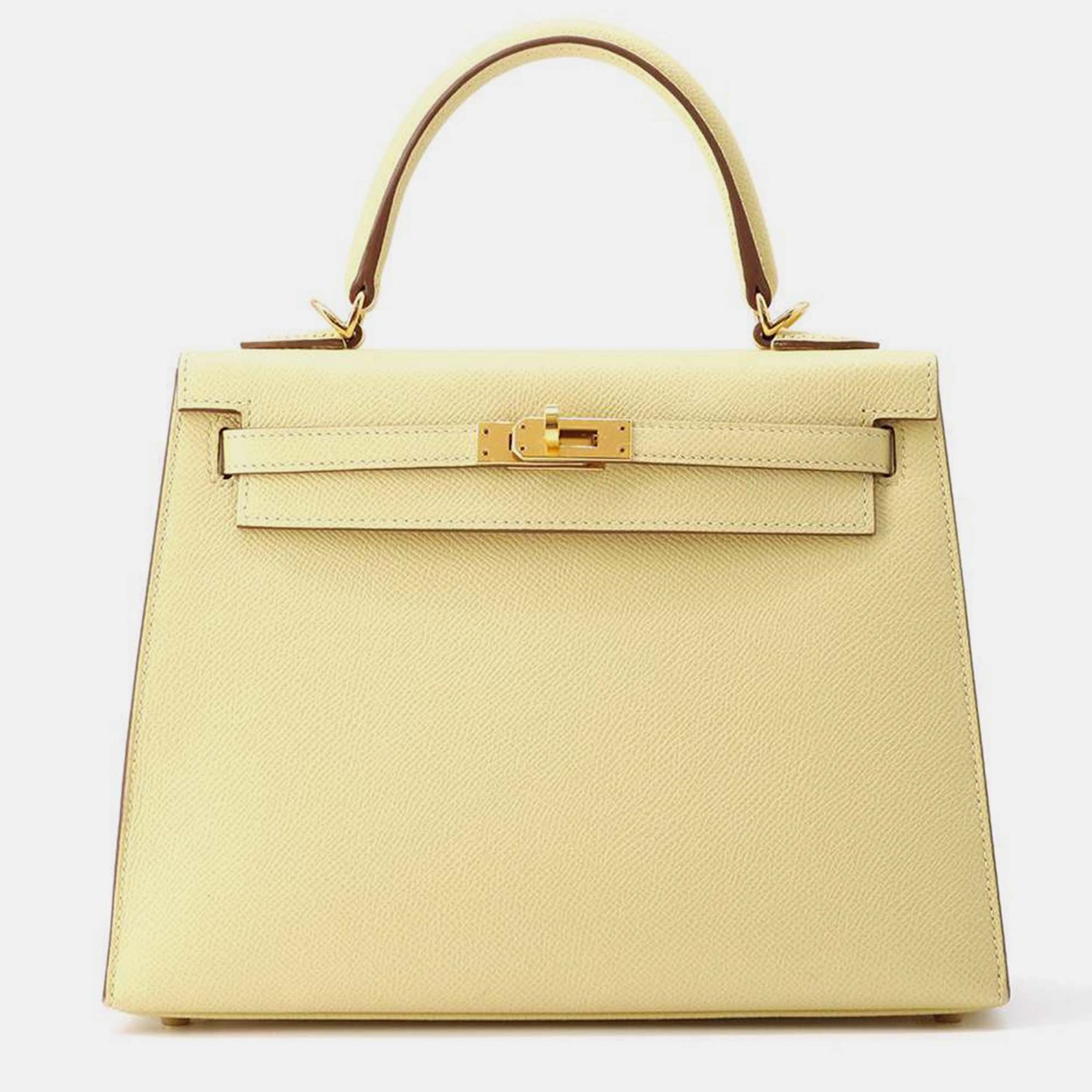 Hermes Jaune Poussin Epsom Leather Kelly 25 Handbag