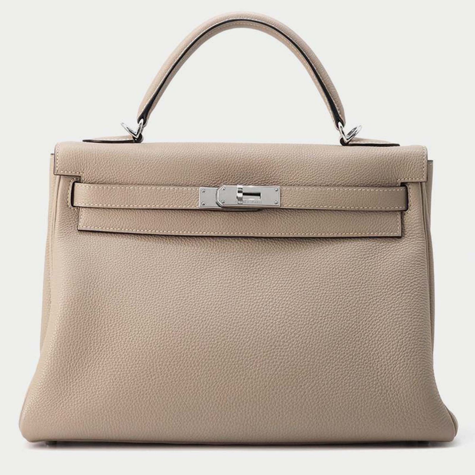 Hermes Gris Tourterelle Togo Leather Kelly 32 Handbag