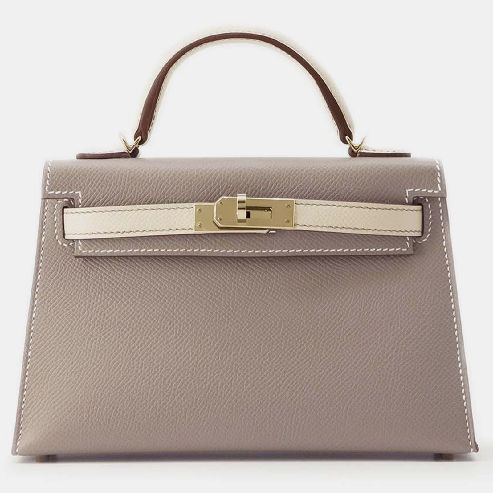 Hermes Gris Asphalt/Craie Epsom Mini Kelly Do Bag