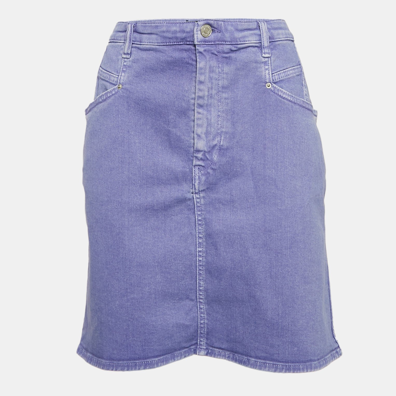 Isabel Marant Purple Denim Mini Skirt L