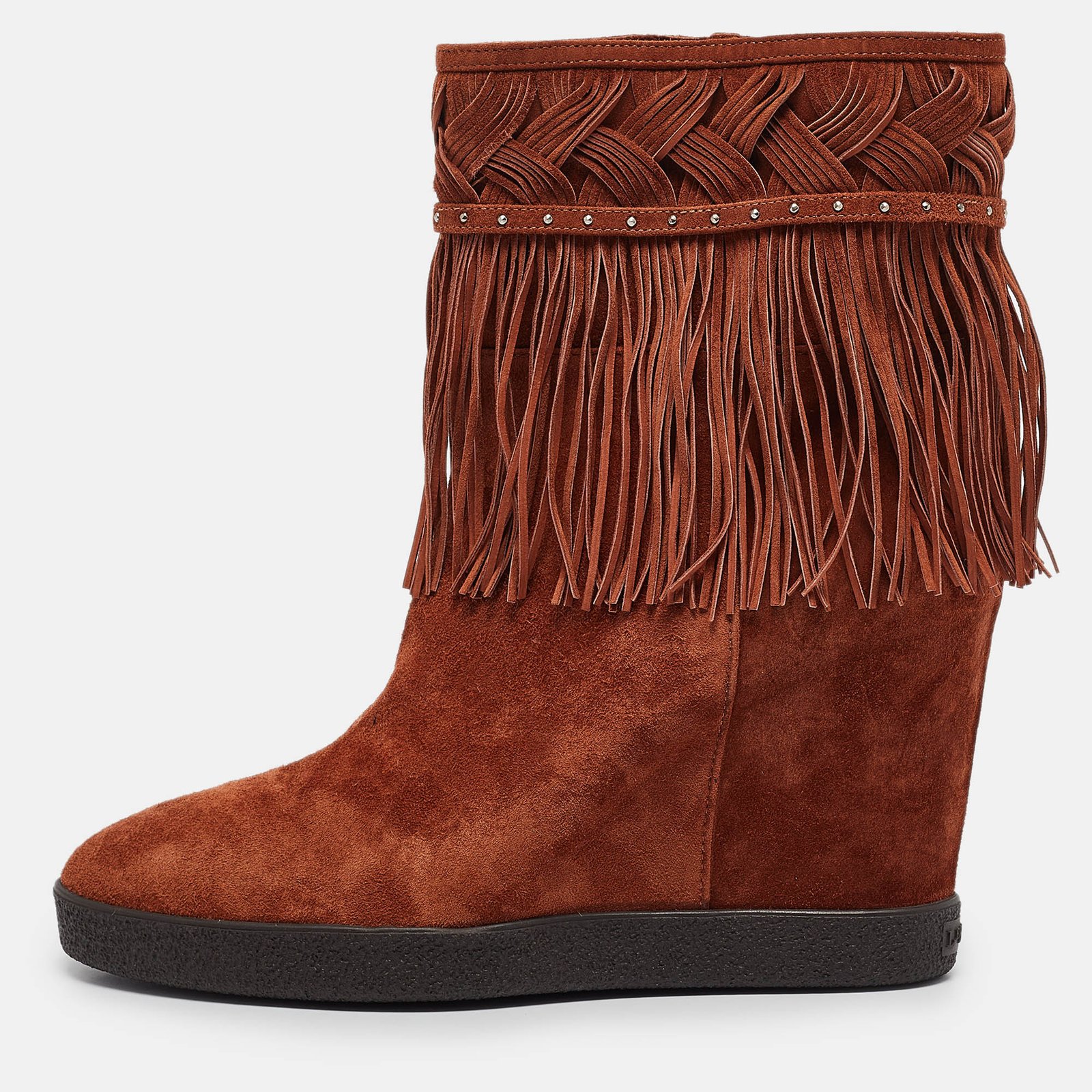 Le Silla Brown Suede Ankle Length Boots Size 38