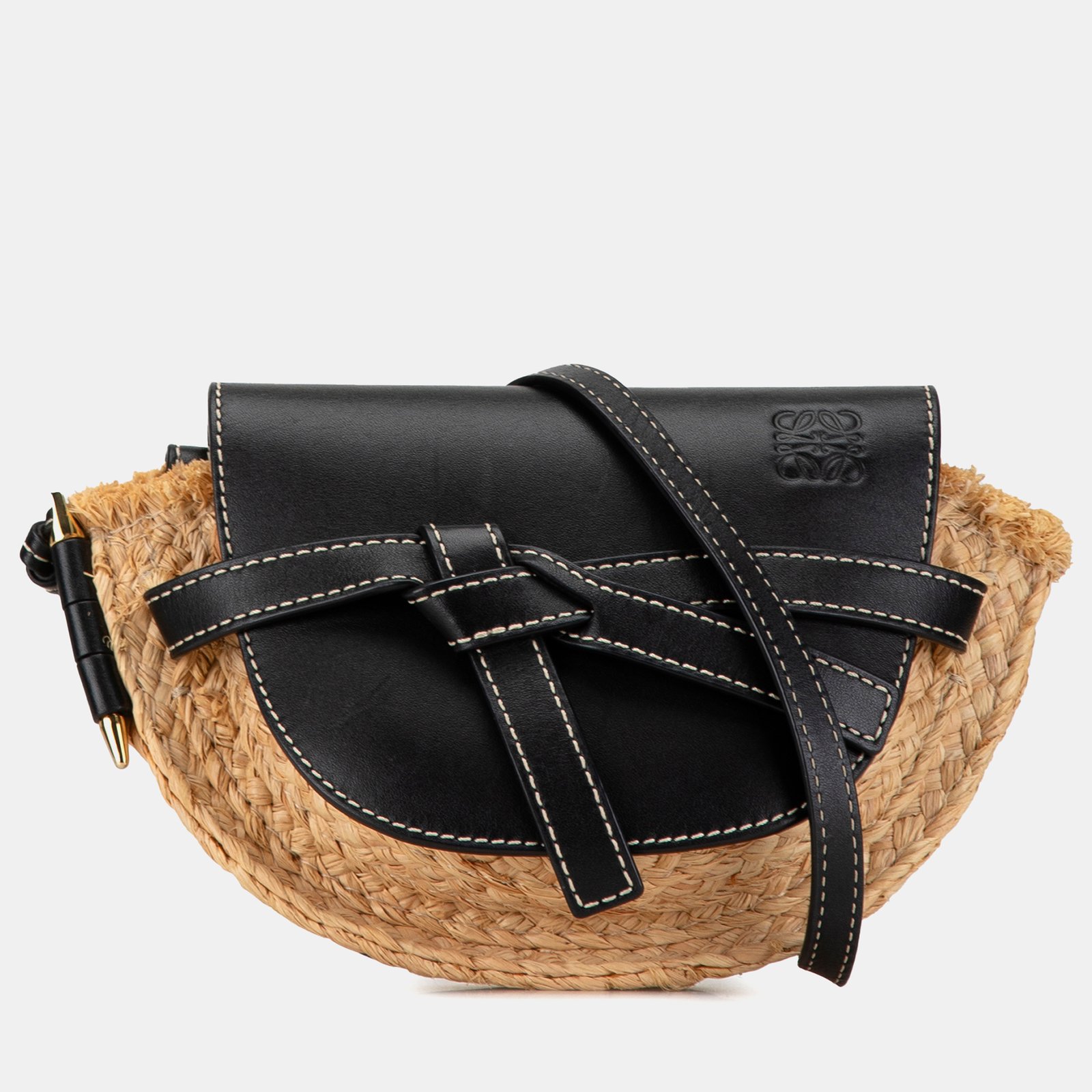 Loewe Mini Raffia Gate Crossbody