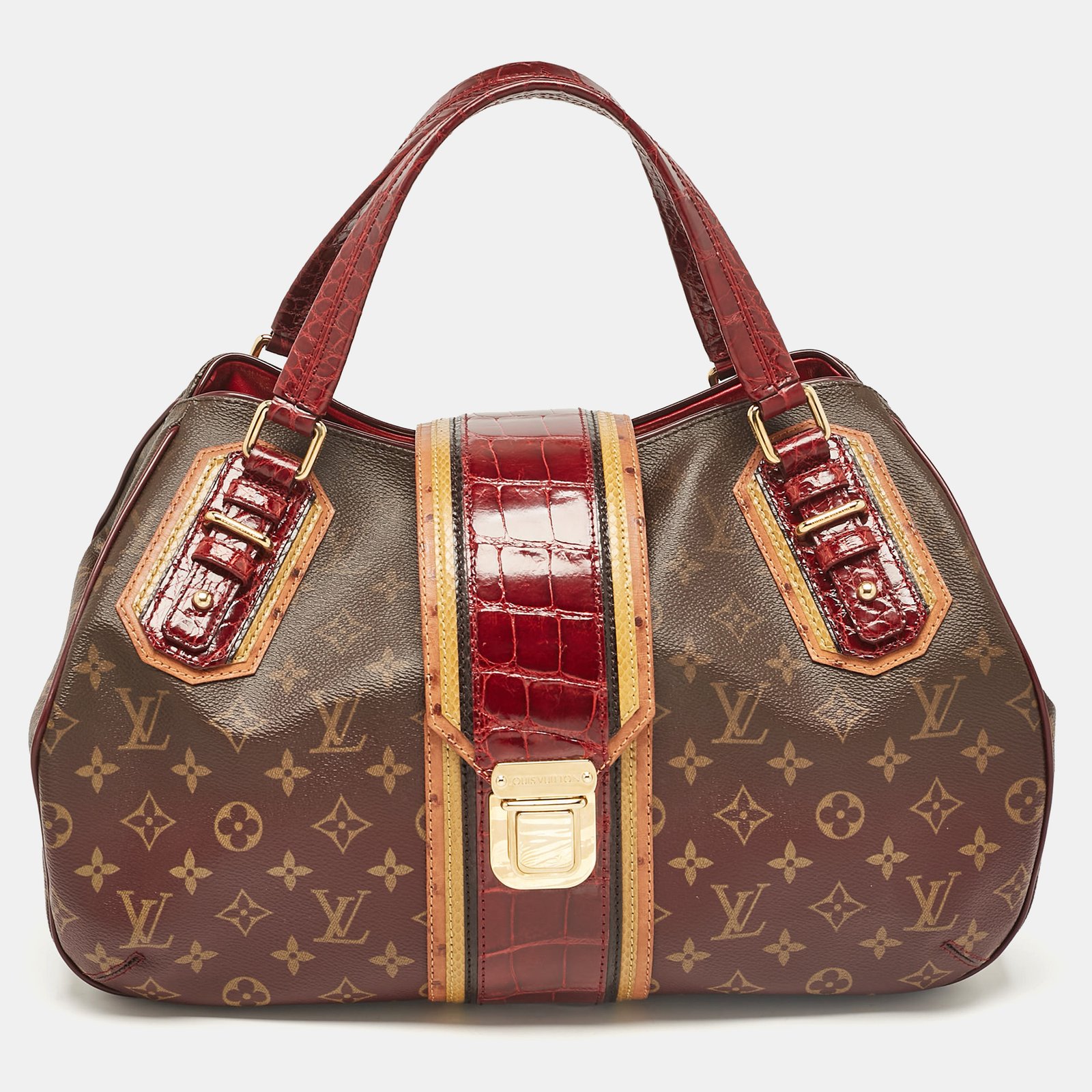 Louis Vuitton Bordeaux Monogram Canvas Limited Edition Mirage Griet Exotic Bag