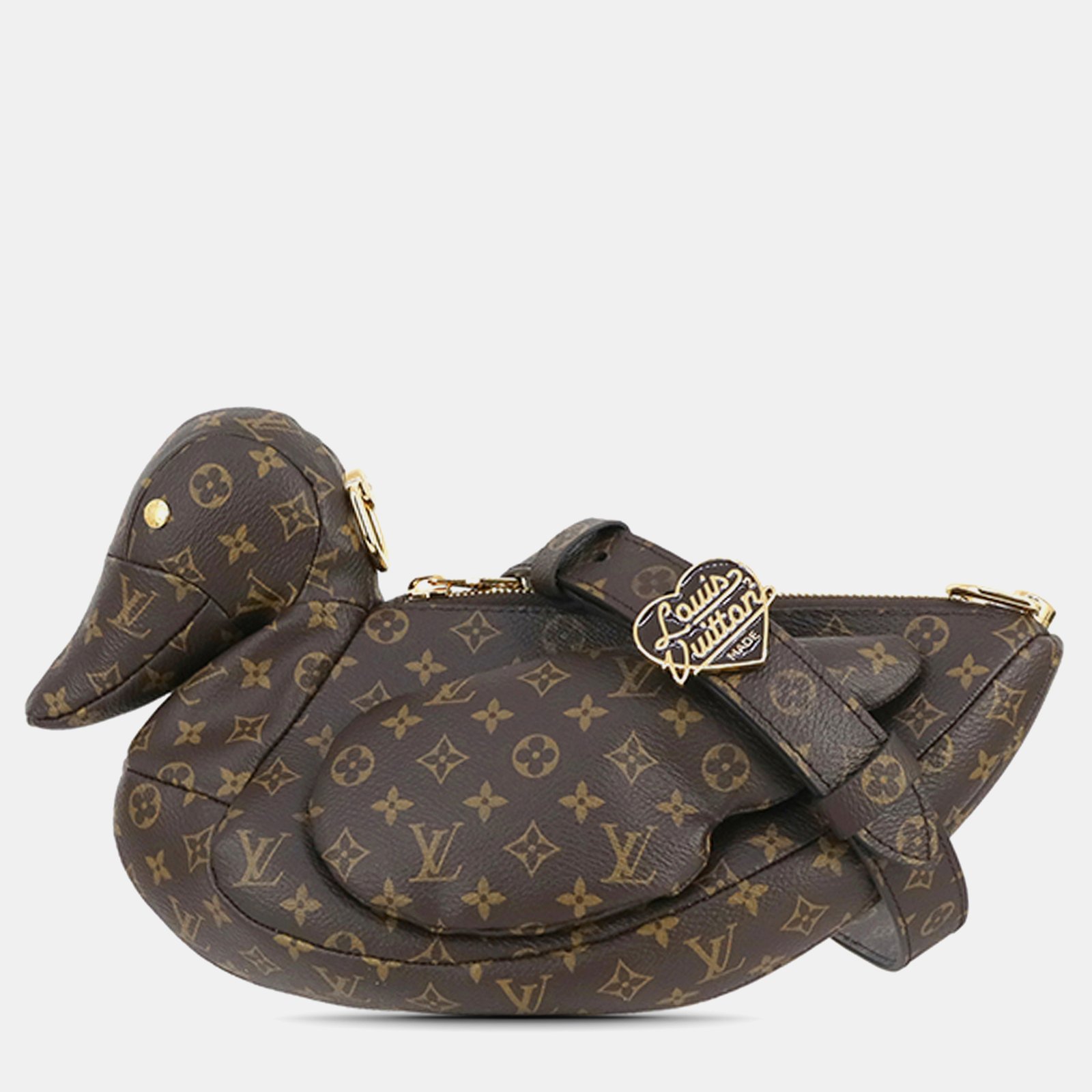 Louis Vuitton Brown Nigo Monogram Duck Shoulder Bag