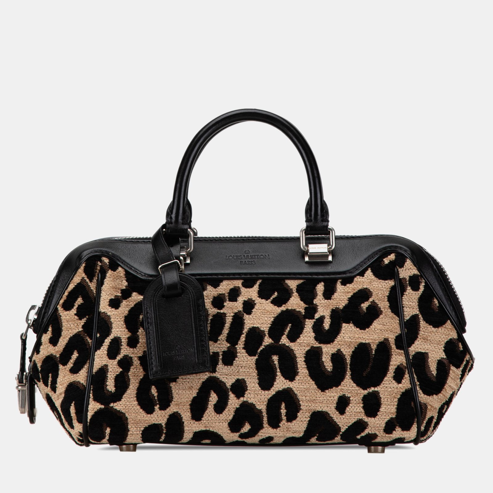 Louis Vuitton Leather and Wool Stephen Sprouse Leopard Baby Speedy Bag