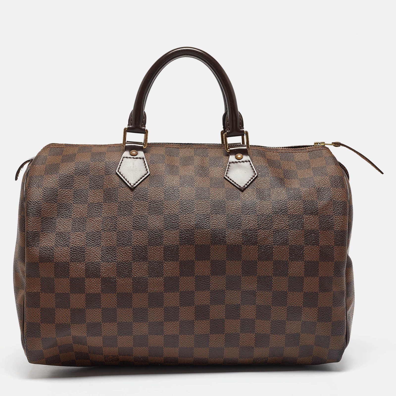 Louis Vuitton Damier Ebene Canvas Speedy 35 Bag