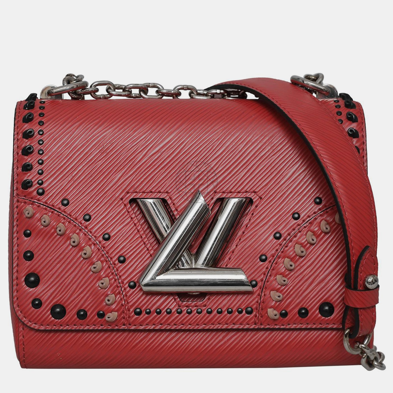 Louis Vuitton Red Epi Leather Stud Twist PM Crossbody bag