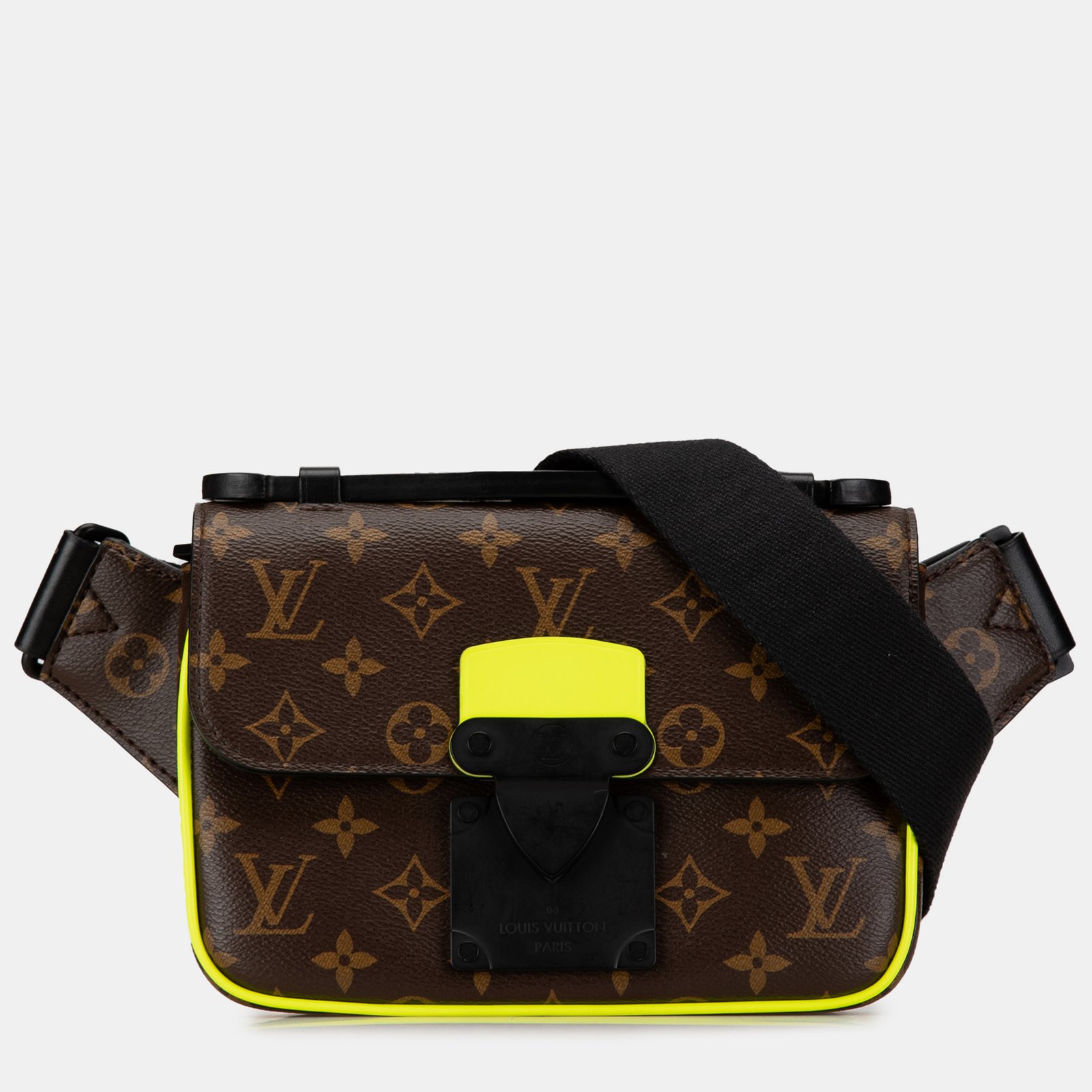 Louis Vuitton Brown Monogram Macassar S Lock Sling Bag
