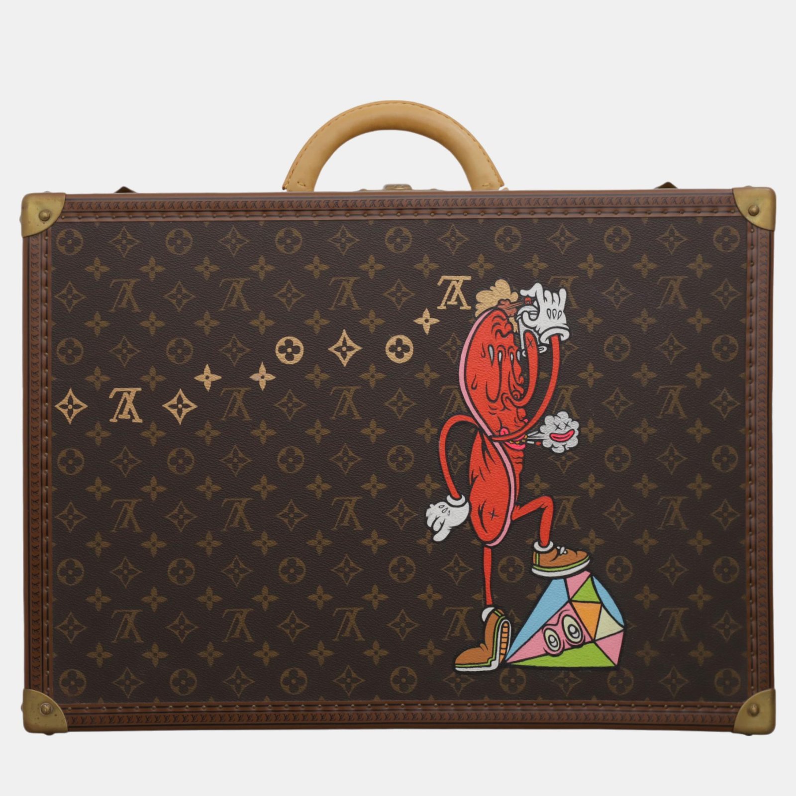 Louis Vuitton Brown Monogram Canvas Bisten 55 Luggage Bag