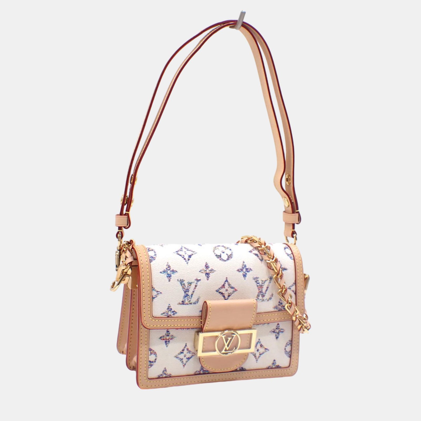 Louis Vuitton Monogram Jacquard Dauphine Mini White Multicolor Nautical Shoulder Bag
