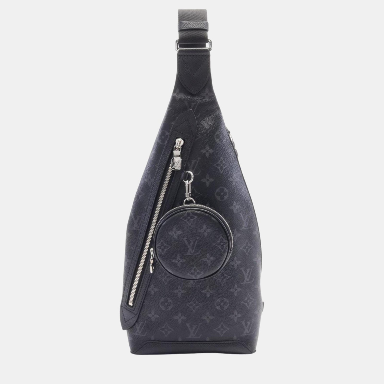 Louis Vuitton Duo Taiga Rama Waist Body Coated Canvas Leather Black Sling Bag