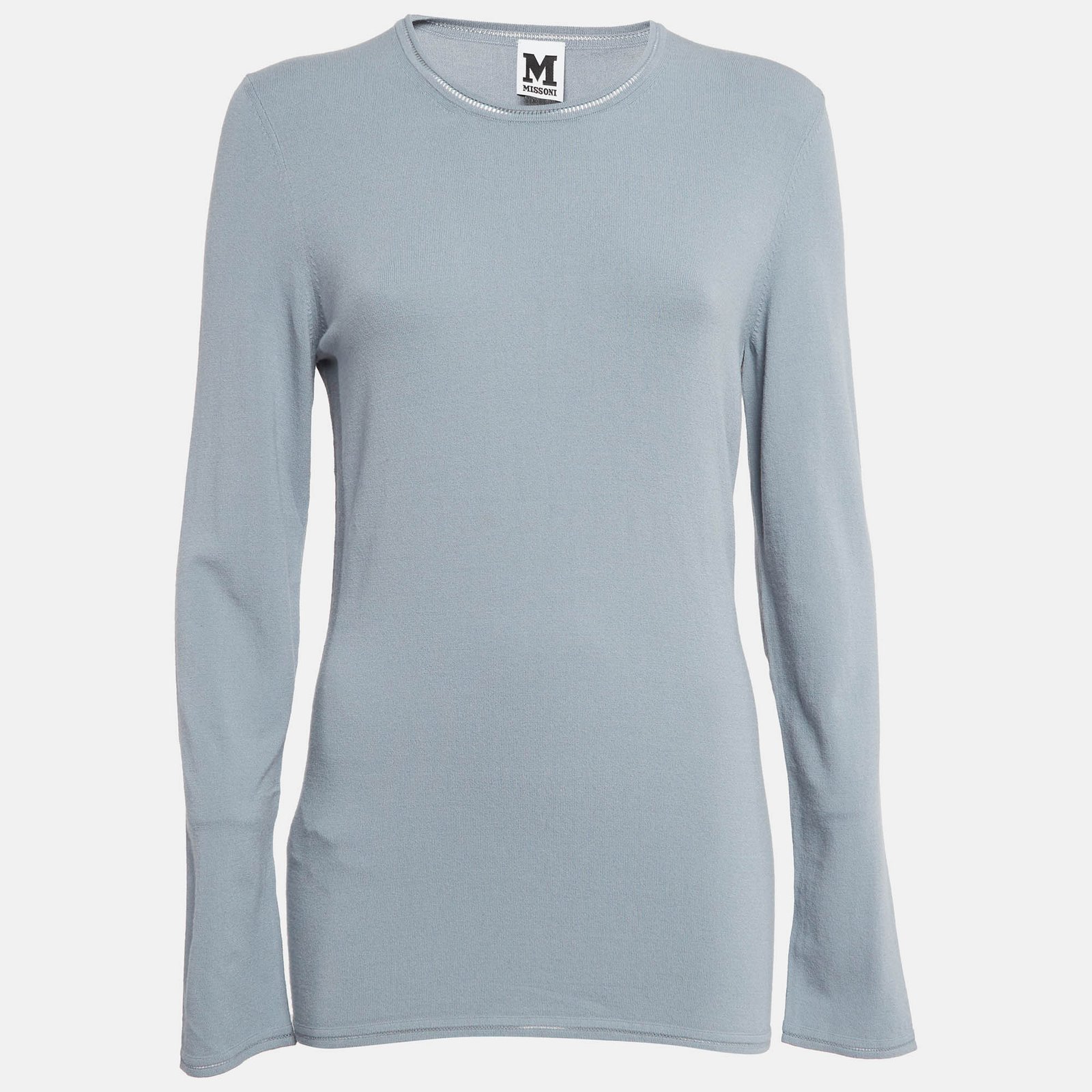 M Missoni Grey Knit Full Sleeve Top L