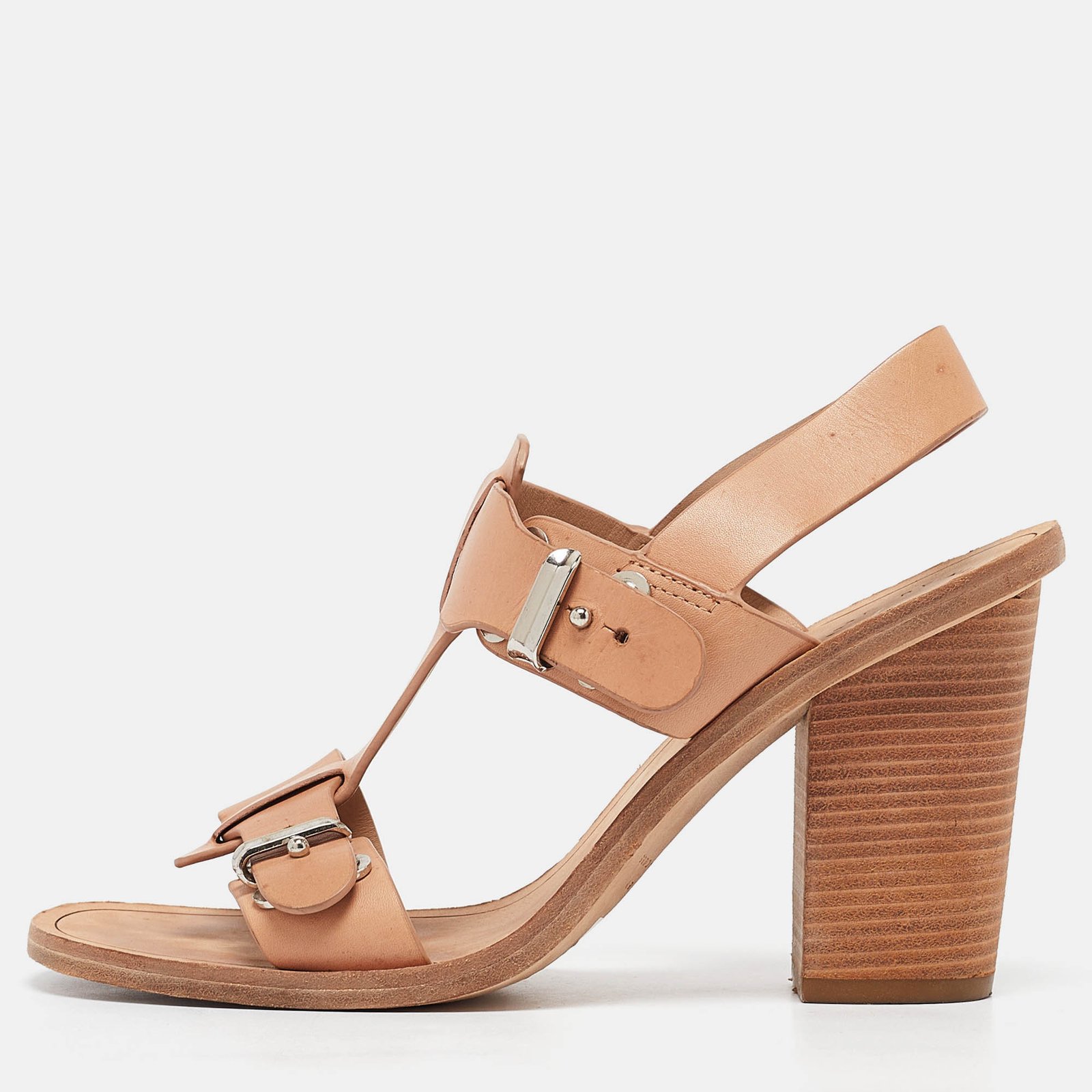 Marc by Marc Jacobs Beige Leather Slingback Sandals Size 37