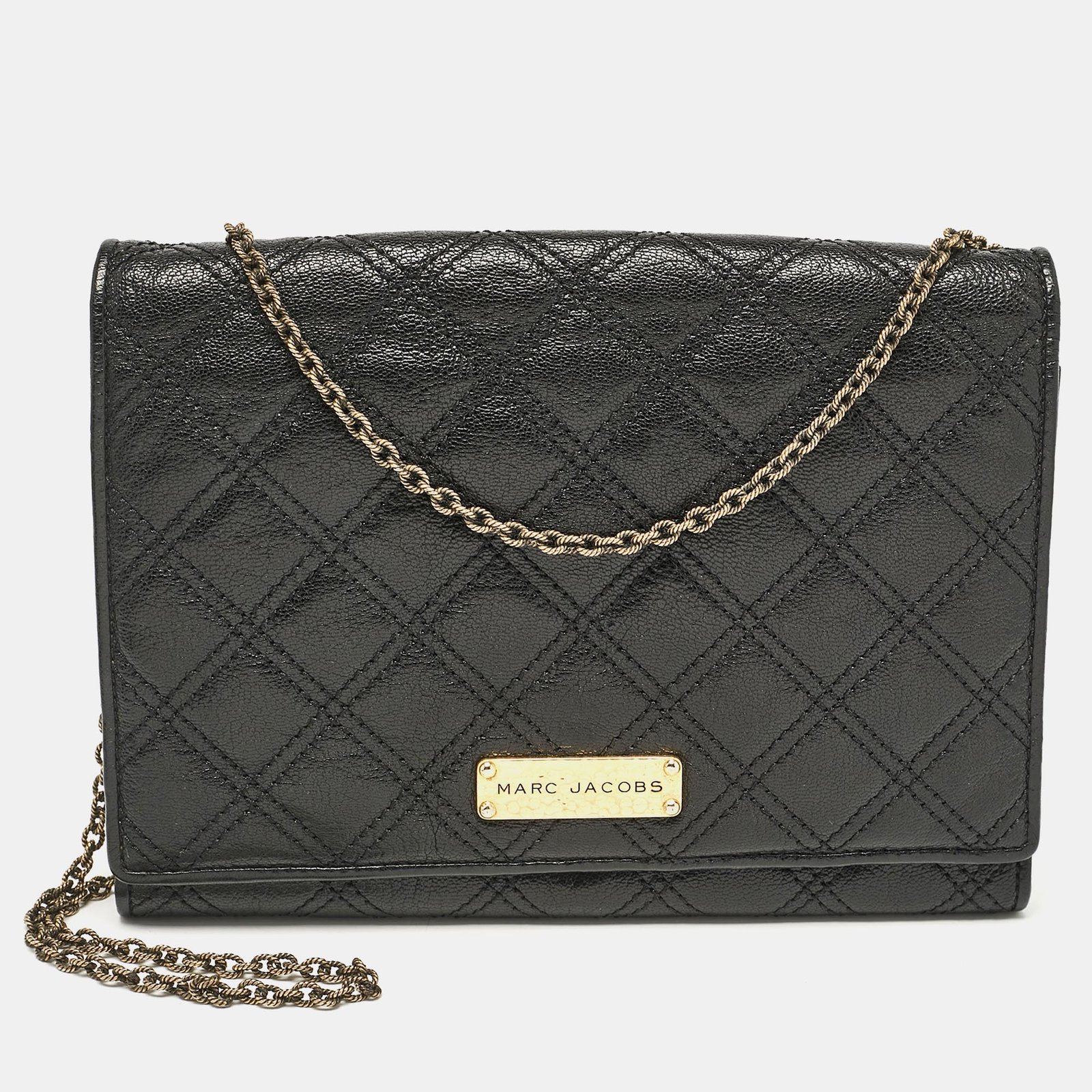 Marc Jacobs Black Quilted Leather All I One Shoulder Bag