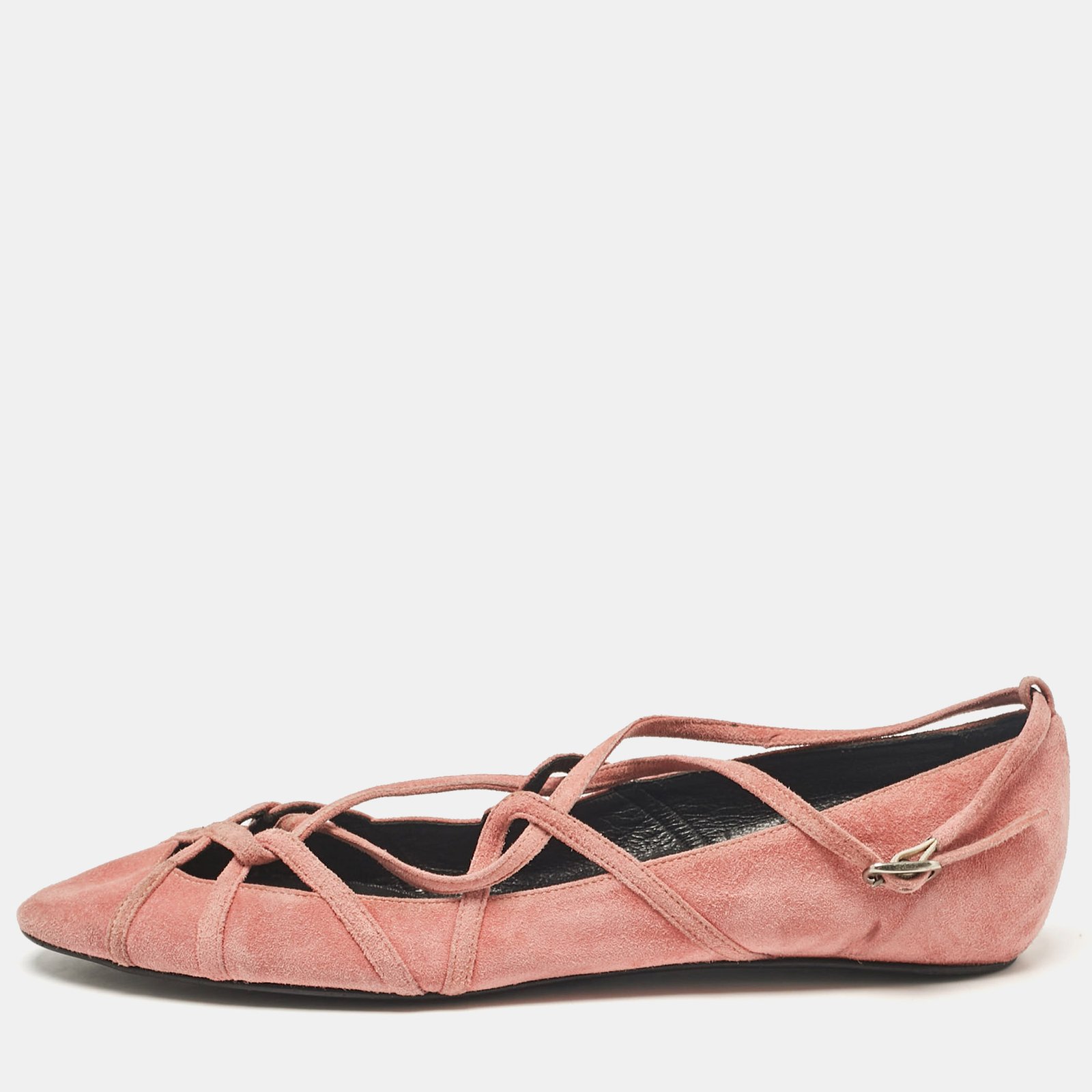 Marc Jacobs Pink Suede Ballet Flats Size 37