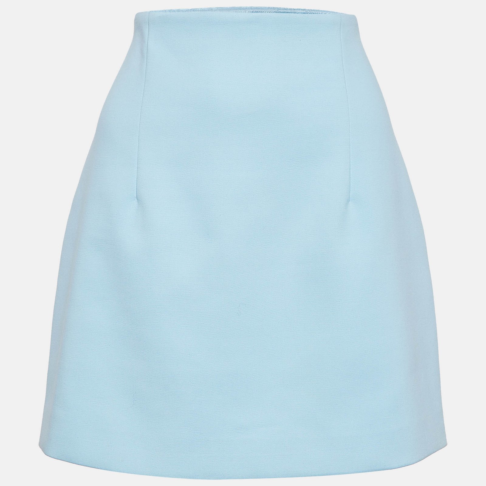 Off-White Blue Crepe Mini Skirt M