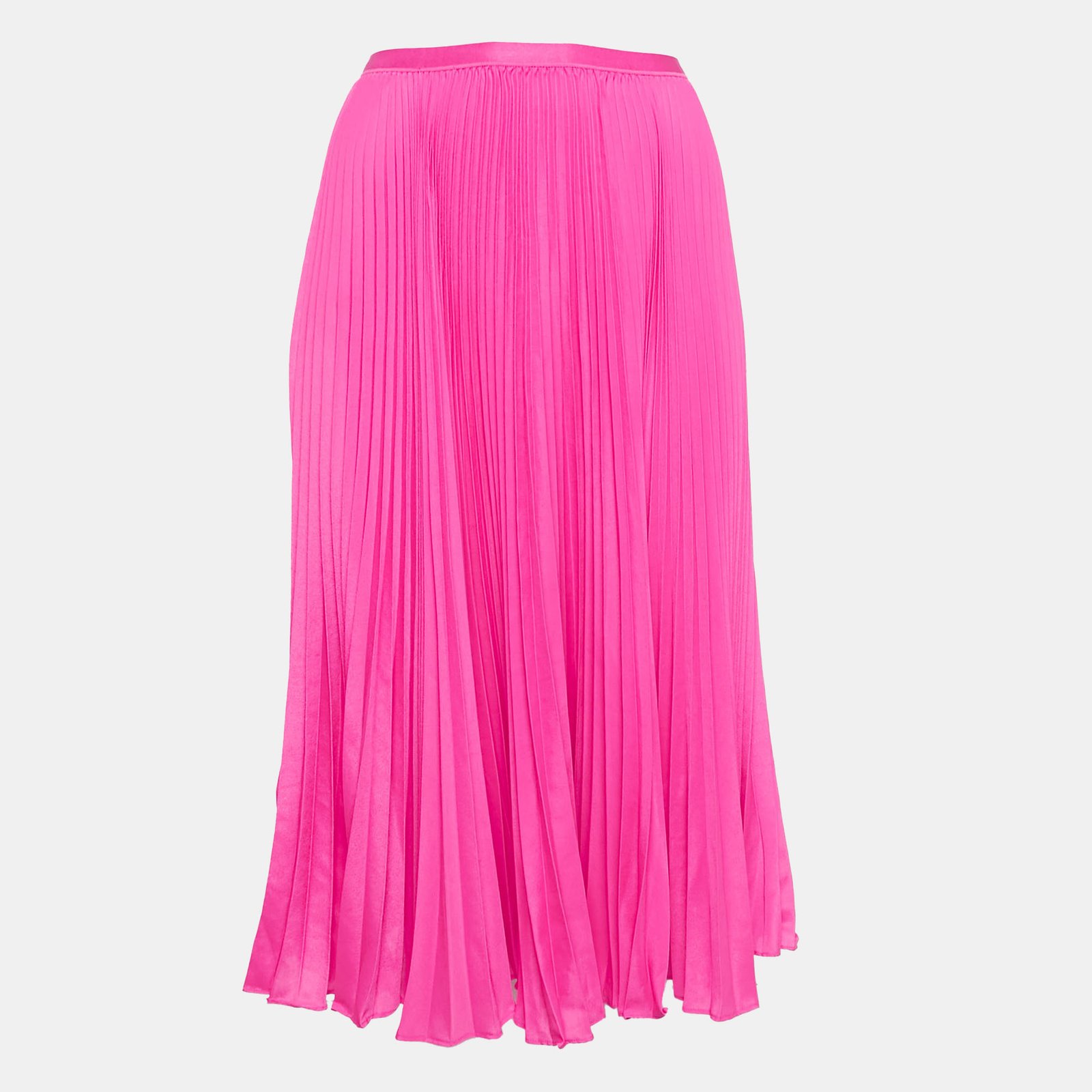 Polo Ralph Lauren Pink Crepe Plisse Midi Skirt M