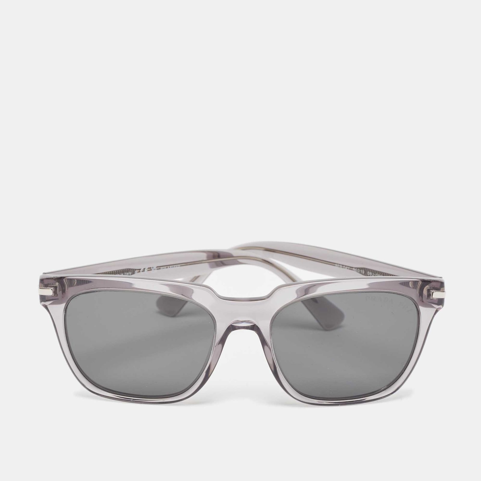 Prada Grey SPR04Y Polarized Rectangle Sunglasses