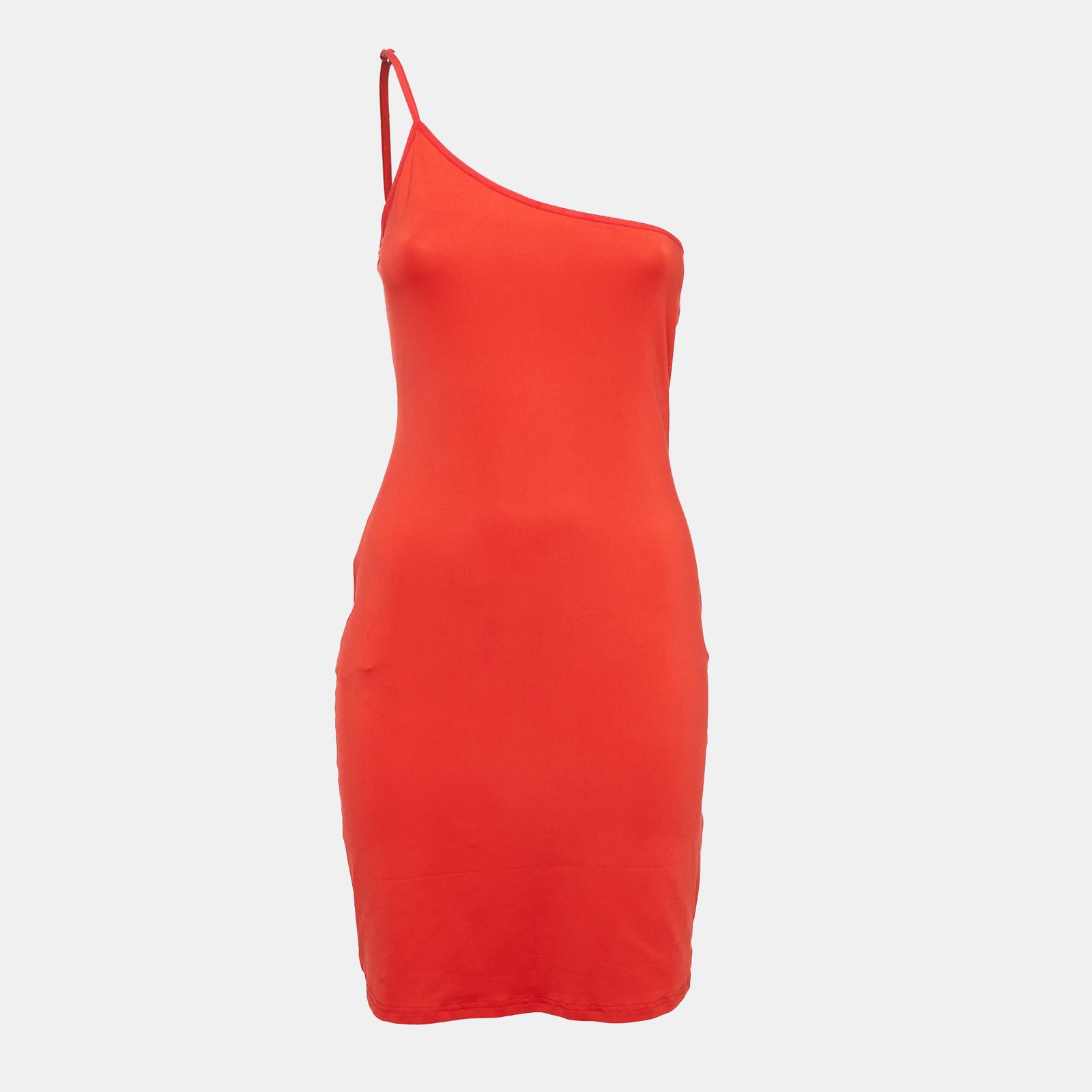 Preen By Thornton Bregazzi Red Jersey One Shoulder Bodycon Dress M
