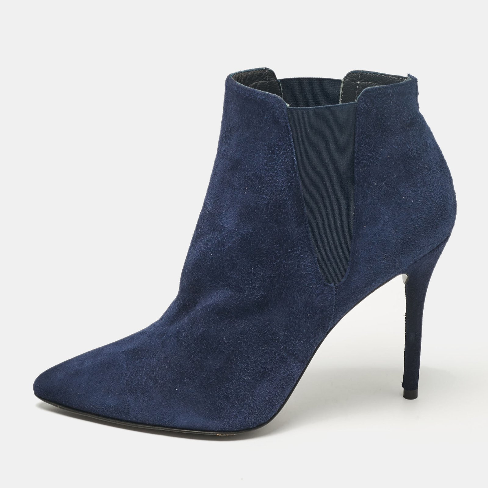 Stuart Weitzman Blue Suede Ankle Length Boots Size 40