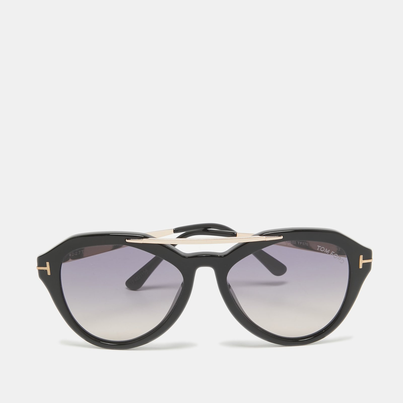 Tom Ford Black Gradient Lisa TF576 Aviator Sunglasses