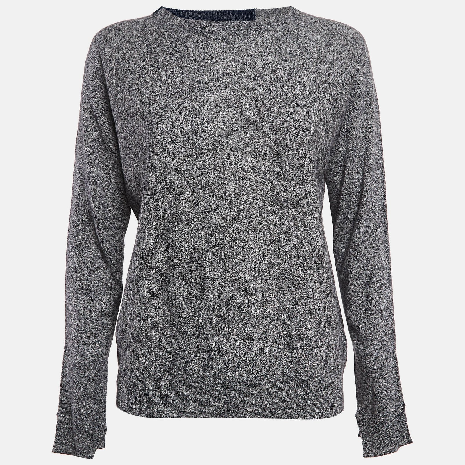 Zadig & Voltaire Blue Melange Cashmere Knit Sweatshirt L