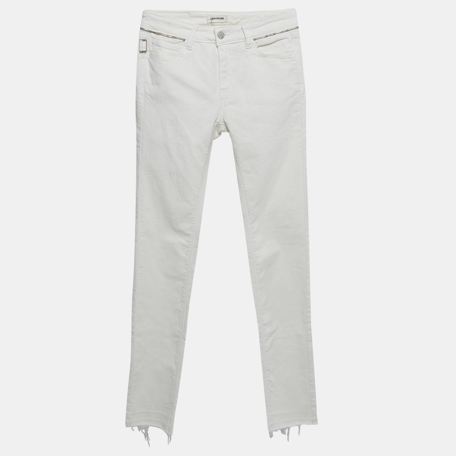 Zadig & Voltaire White Denim Eva Cher Jeans S Waist 26"