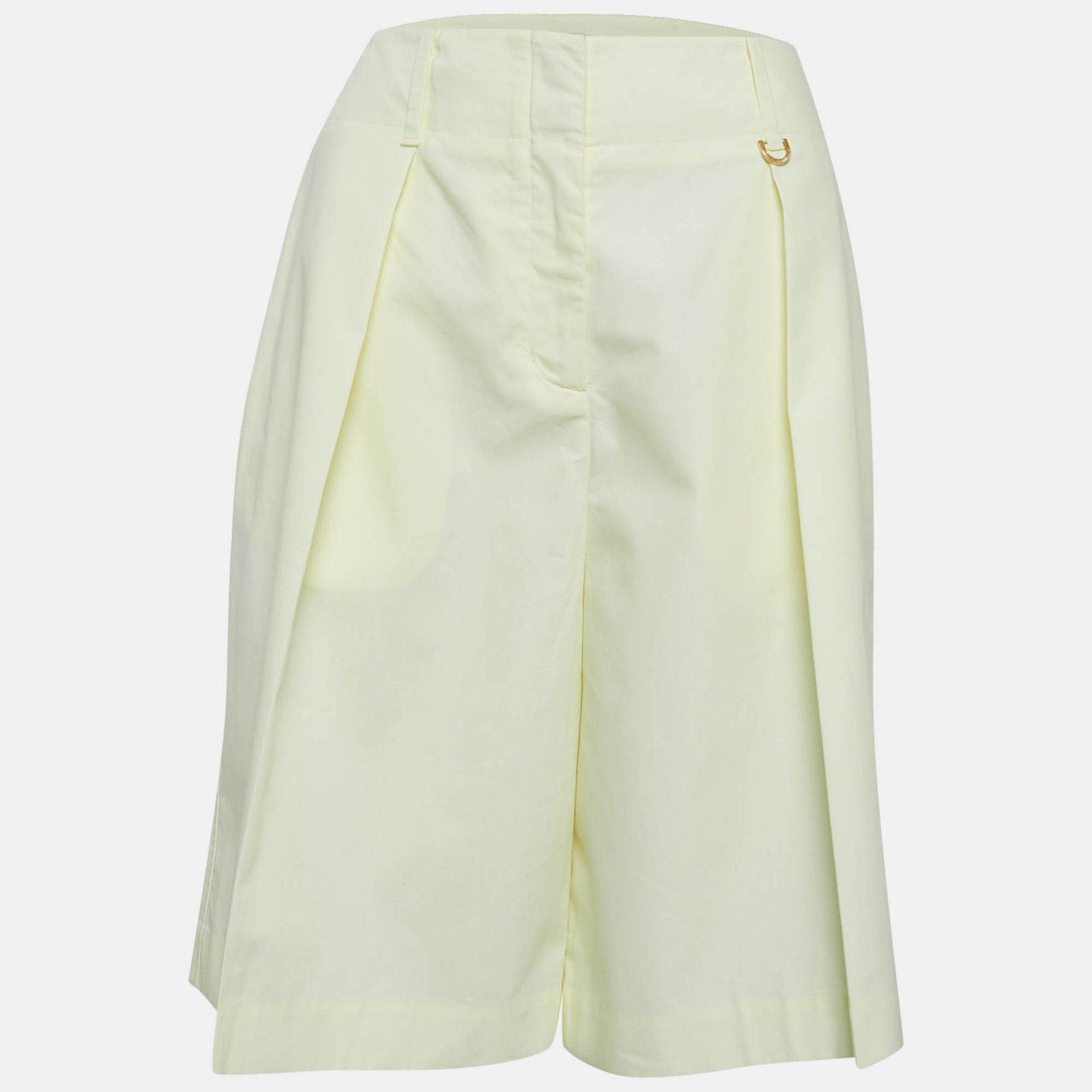 Zimmermann Yellow Cotton Pleated Shorts L