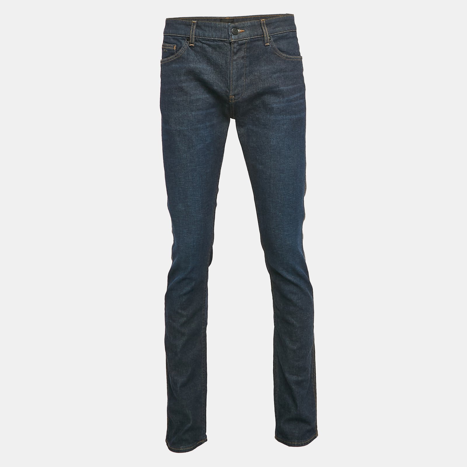 Boss By Hugo Boss Navy Blue Denim Delaware Slim Fit Jeans L Waist 34"