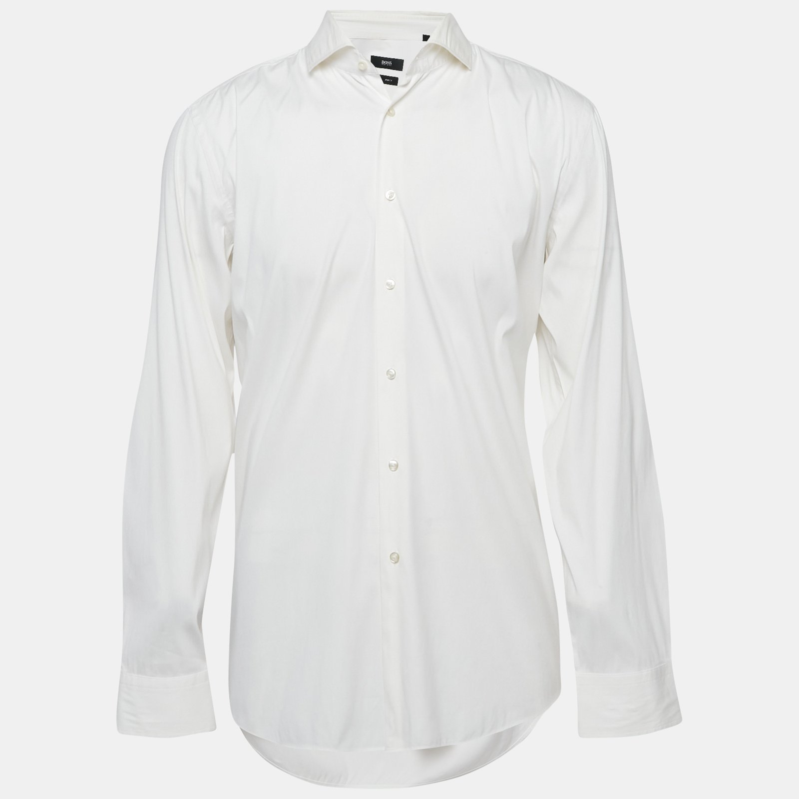 Boss By Hugo Boss White Cotton Slim Fit Shirt XXL