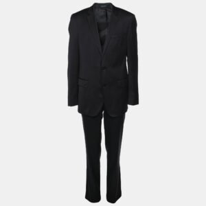 Boss By Hugo Boss Navy Blue Virgin Wool Suit L