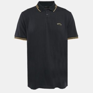 Boss By Hugo Boss Navy Blue Pique Cotton Paul Curved Polo T-Shirt XXL