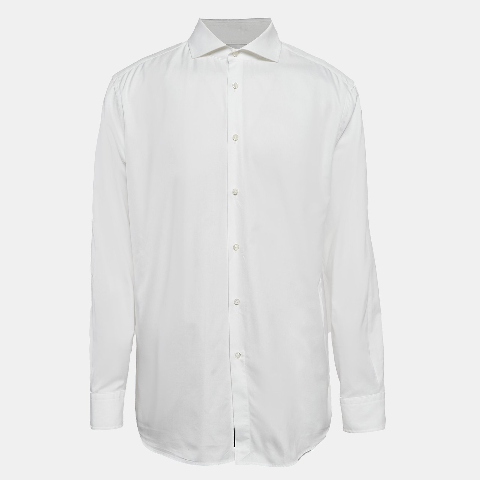 Boss By Hugo Boss White Cotton Tailored Slim Fit Formal Shirt 4XL
