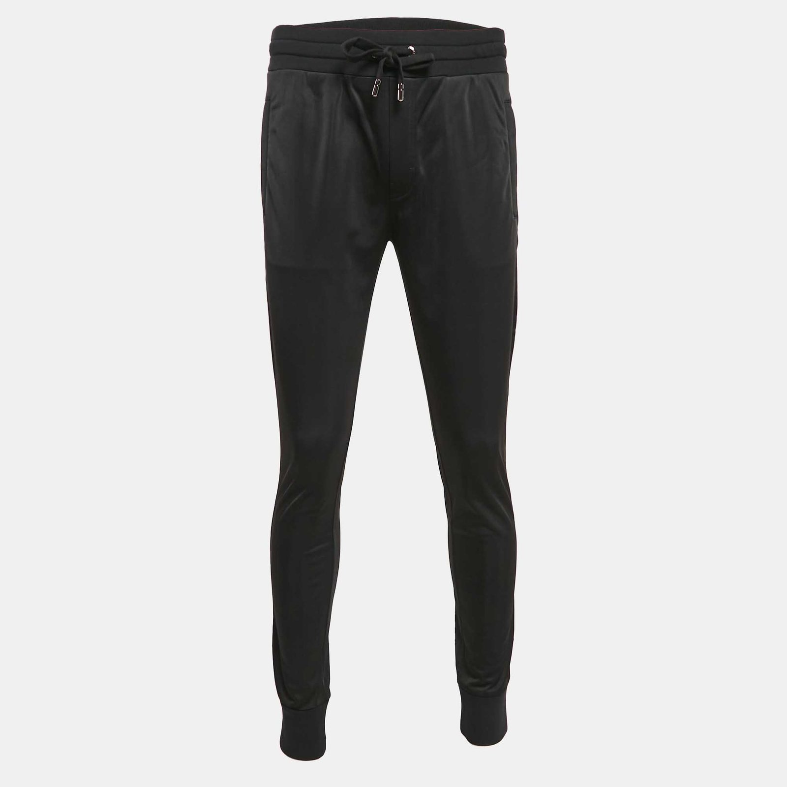 Dolce & Gabbana Black Jersey Jogger Pants M