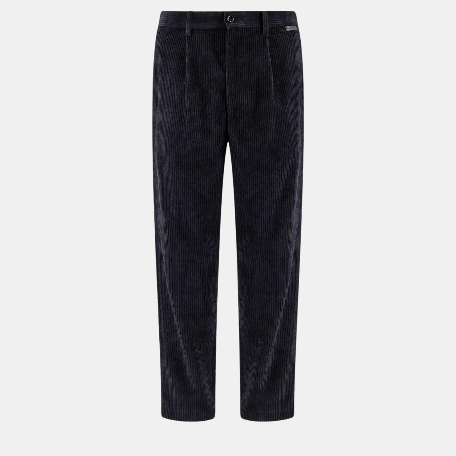 Dolce & Gabbana Black Corduroy Trouser Pants IT 48