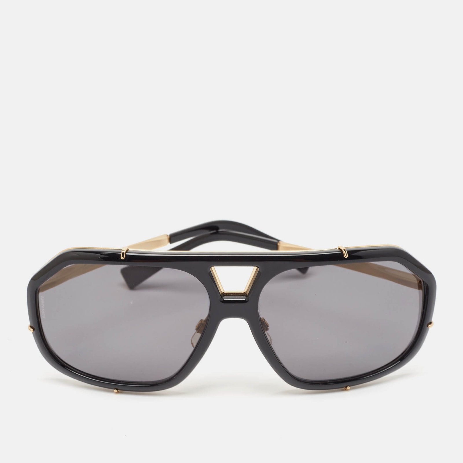Dolce & Gabbana Black/Gold DG2167 Aviator Polarized Sunglasses