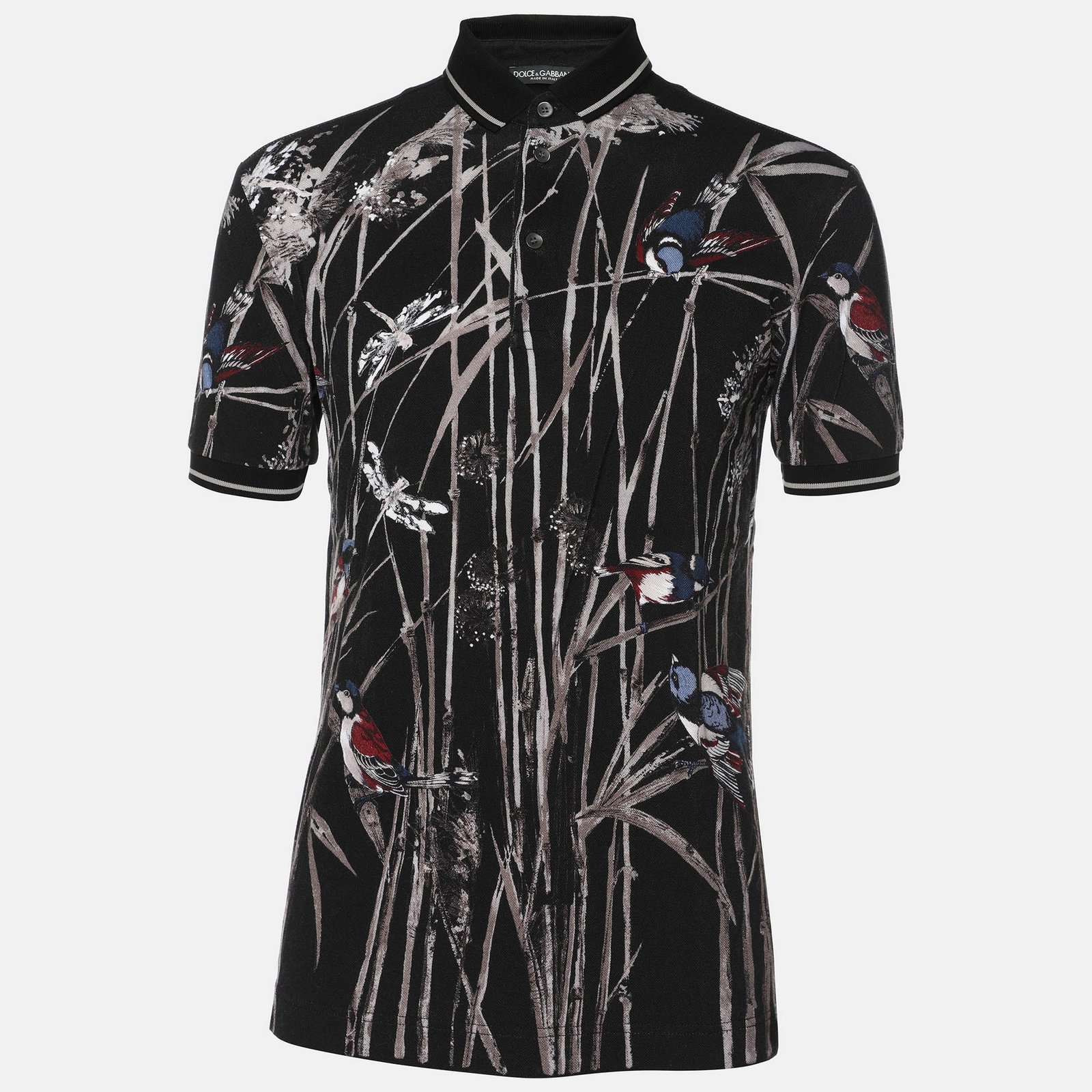 Dolce & Gabbana Multicolor Printed Cotton Polo T-Shirt XS