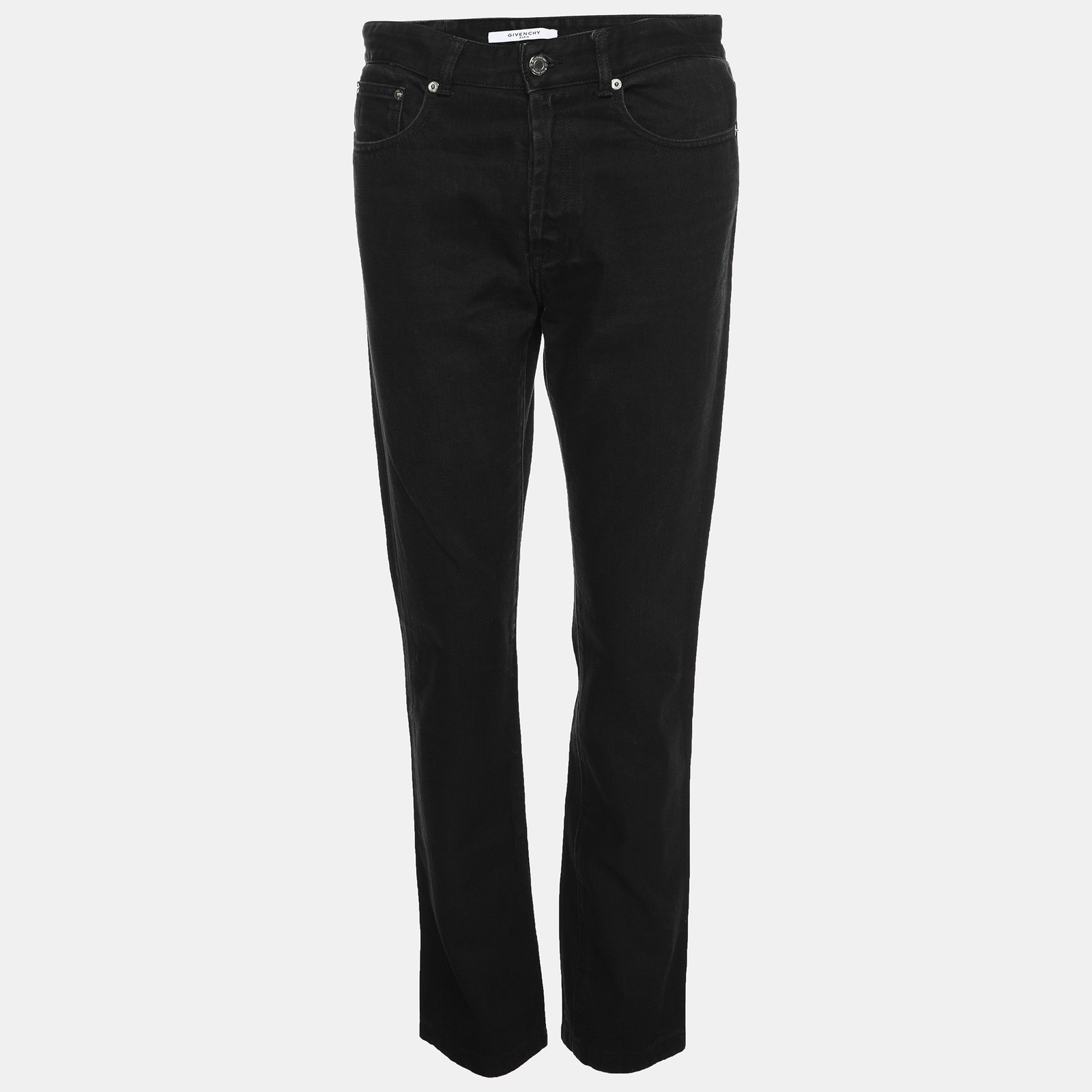 Givenchy Black Cotton Straight Leg Jeans L