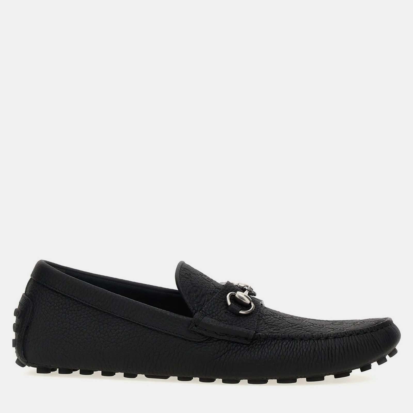 Gucci Black GG Embossed Morsetto  Loafers EU 41