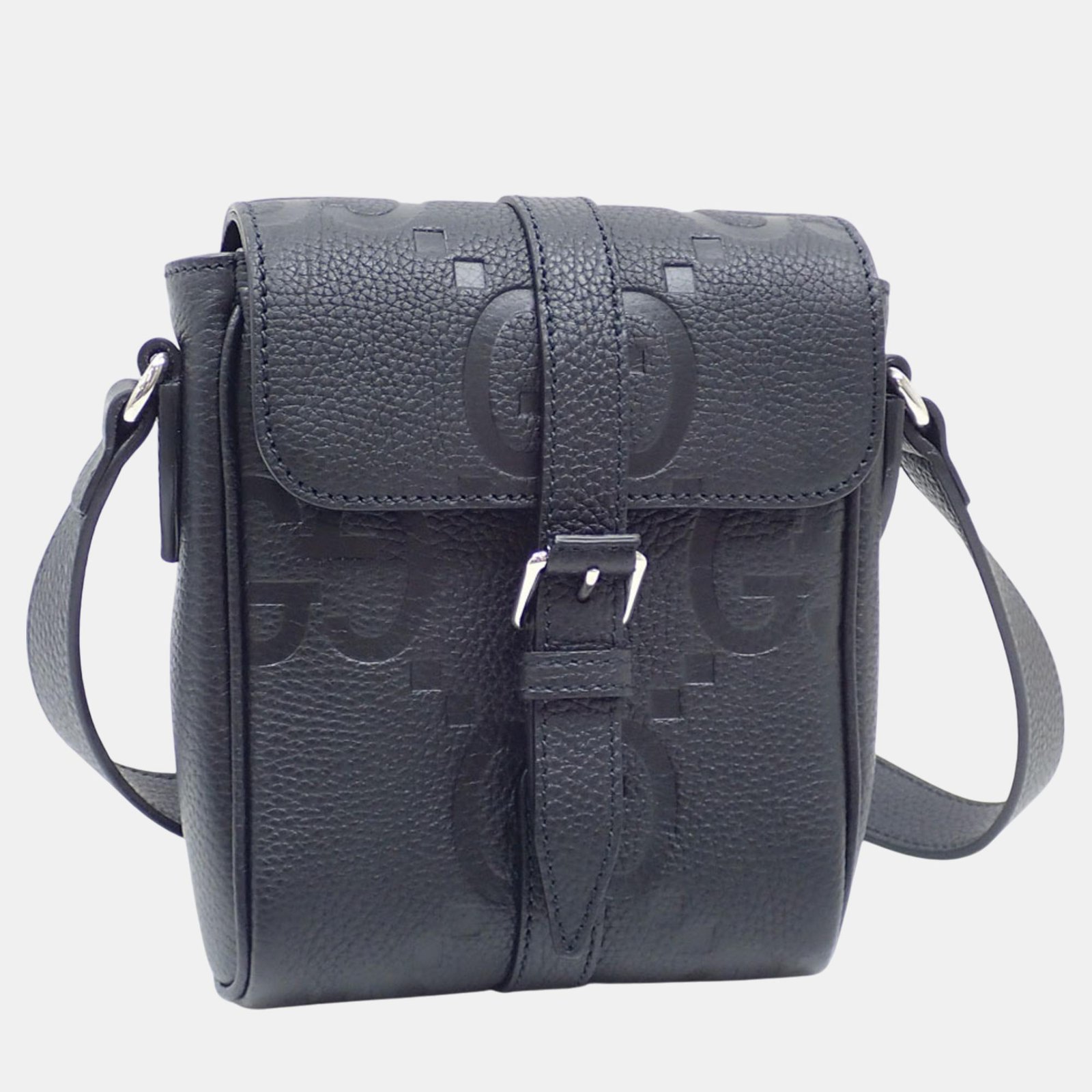 Gucci Black Leather GG Small Shoulder Bag