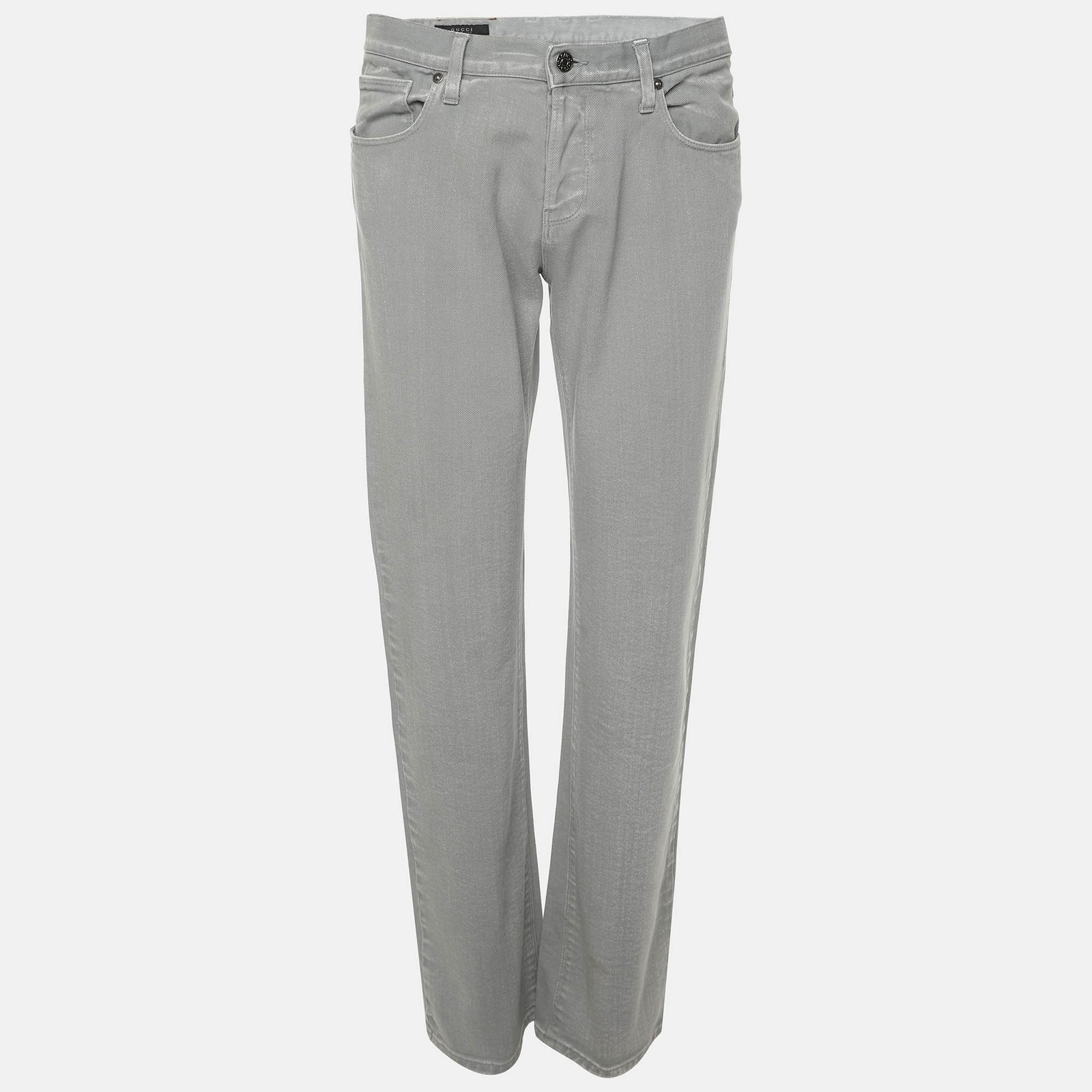Gucci Grey Denim Regular Fit Jeans M