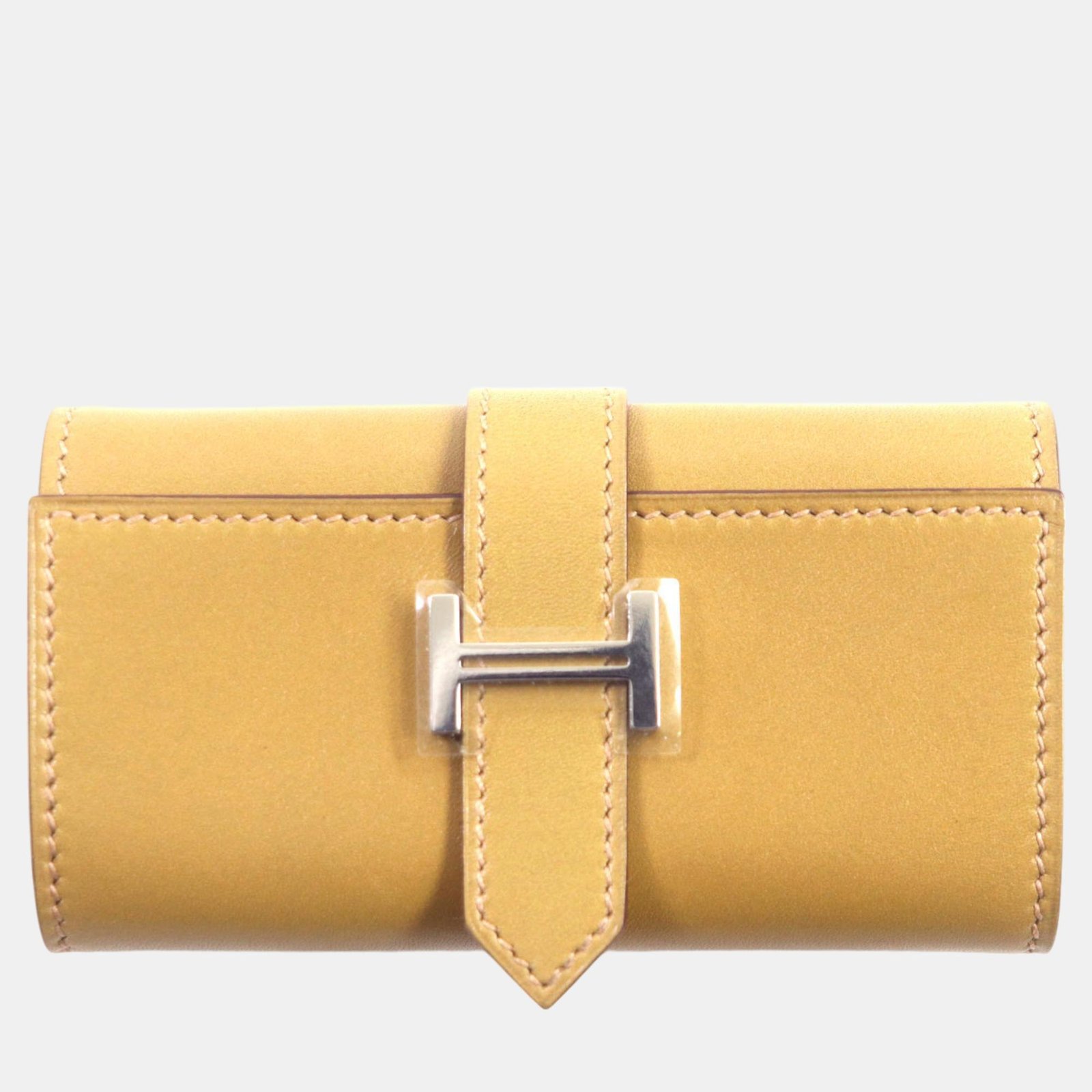 Hermes Box Calf Key Holder Silver Hooks  Leather