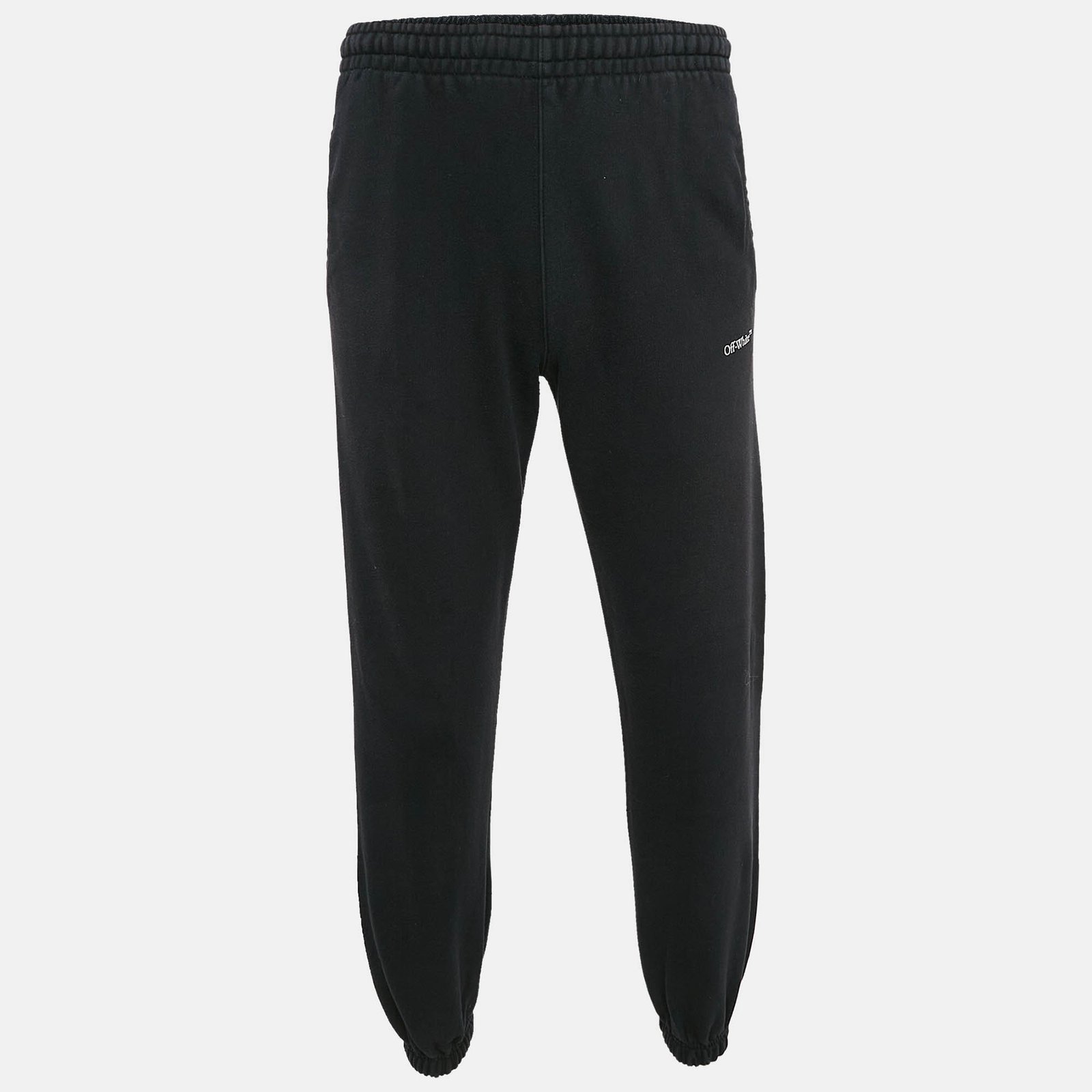 Off-White Black Arrow Print Cotton Knit Sweatpants M