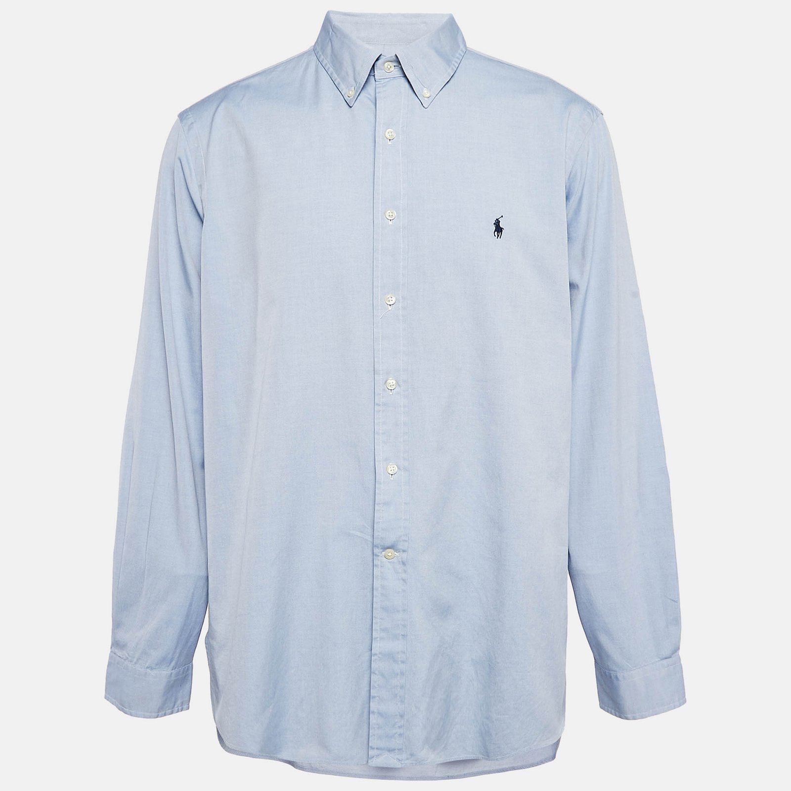 Ralph Lauren Blue Cotton Long Sleeve Shirt XXXL