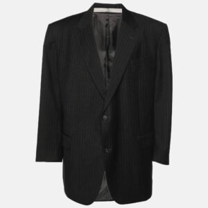 Valentino Black Wool Single Breasted Blazer 6L
