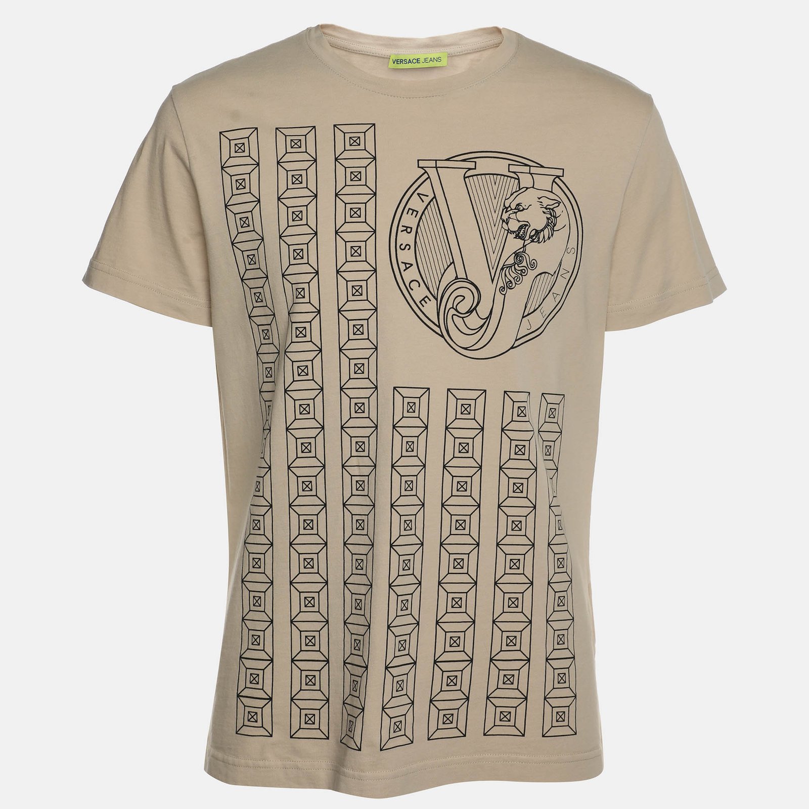 Versace Jeans Beige Cotton T-Shirt M